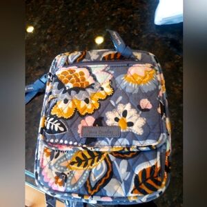 Vera Bradley Blue Crossbody Bag with Floral Pattern